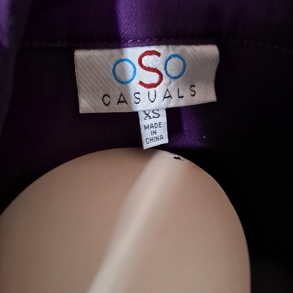 OSO Casuals purple zip up denim jacket/coat, xs - Picture 5 of 5